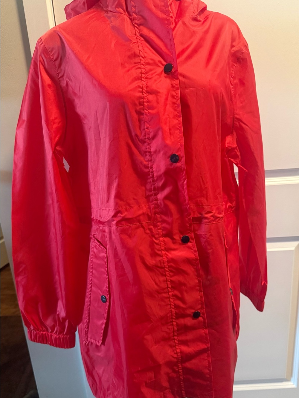 Joules Red Hooded Trench Coat